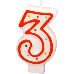 Riethmüller Zahlenkerze 3 einseitig bedruckt
