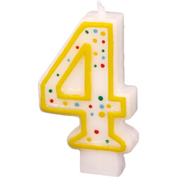 Riethmüller Zahlenkerze 4 einseitig bedruckt