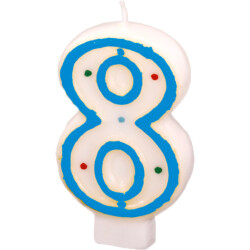 Riethmüller Zahlenkerze 8 einseitig bedruckt