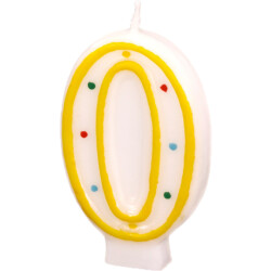 Riethmüller Zahlenkerze 0 einseitig bedruckt