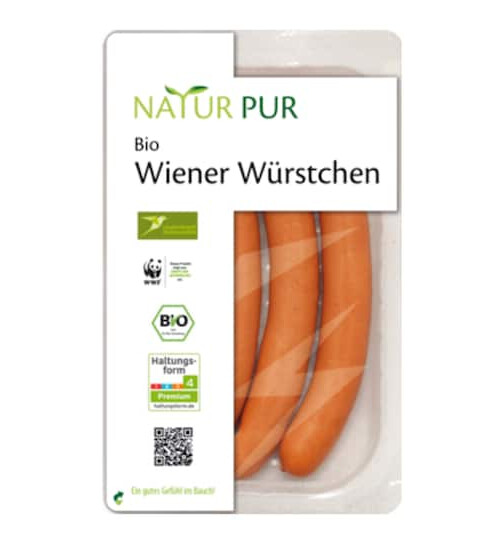 Natur Pur Bio Wiener Würstchen 4er 50g