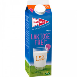 Hansano laktosefreie-Milch 1,5% 1l