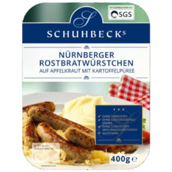 Schuhbeck N&uuml;rnberger Rostbratwurst mit P&uuml;ree 400 g