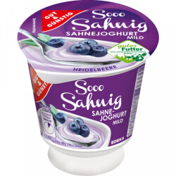 Gut &amp; G&uuml;nstig Sahnejoghurt mild Heidelbeer 150g