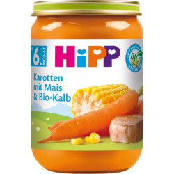 Bio Hipp Karotte Mais & Kalb190g