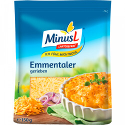 MinusL Emmentaler gerieben 45% Fett i.Tr.150g