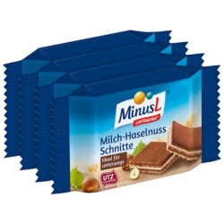 MinusL Milch-Haselnuss-Schnitte 4er 25g