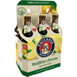Paulaner Wei&szlig;bier Zitrone Naturtr&uuml;b 6x0,33l...