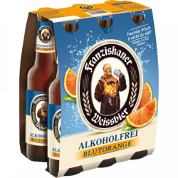 Franziskaner Blutorange alkoholfrei 6x0,33l Träger