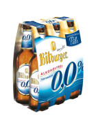 Bitburger 0,0% Alkoholfreies Pils 6x0,33l Träger
