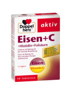 Doppel Herz Eisen+ C + Folsäure Tabletten 30er