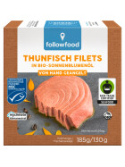 Followfish Thunfischfilets in Bio-Sonneblumenöl 185g