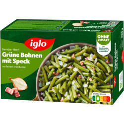 Iglo Gemüse Ideen Grüne Bohnen mit Speck 480g