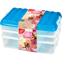 Gut & Günstig Aufschnittbox blau 3-teilig