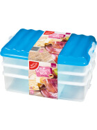 Gut & Günstig Aufschnittbox blau 3-teilig