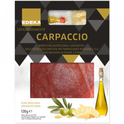 EDEKA Rinder-Carpaccio mit Oliven&ouml;l und Parmesan 120g