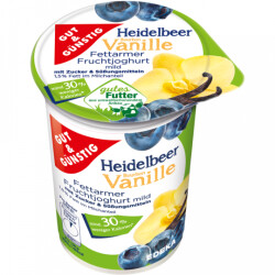 Gut & Günstig Fruchtjoghurt 1,5% Heidelbeer Vanille 250g