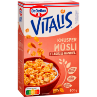 Dr.Oetker Vitalis Knusper Flakes+Mandeln 600g