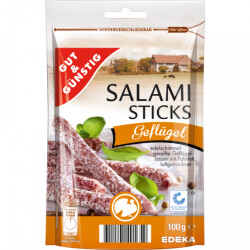 Gut & Günstig Salami Sticks Geflügel 100g
