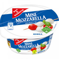 Gut & Günstig Mozzarella Mini 45% 250g