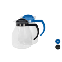 Gut & Günstig Glaskanne schwarz-blau 1,2l