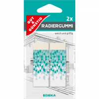 Gut & Günstig Radiergummi weich 2er