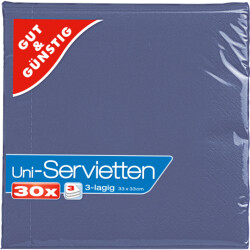 Gut & Günstig Servietten dunkelblau 30er