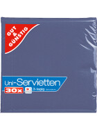 Gut & Günstig Servietten dunkelblau 30er