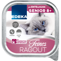 EDEKA Feine Happen Senior Ragout mit Ente&Huhn 100g