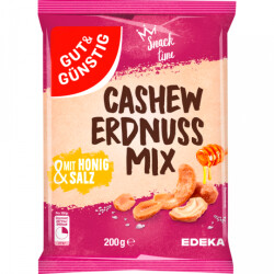 Gut & Günstig Cashew-Erdnuss-Mix Honig&Salz...