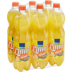 EDEKA Limonade orange mit 20% Frucht 6x1l Tr&auml;ger