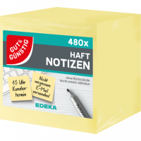 Gut & Günstig Haftnotizen 75x75mm 480BL