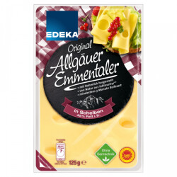 EDEKA Allgäuer Emmentaler Scheiben 45% 125g