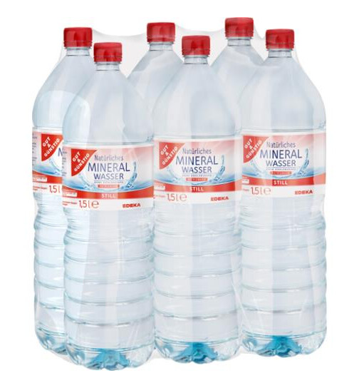 Gut & Günstig Mineralwasser still 6x1,5l Träger