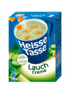 Heiße Tasse Lauch-Creme-Suppe mit Croutons für 450ml 52,8g