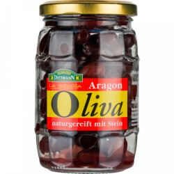 Feinkost Dittman Schwarze Aragon Oliven 200g