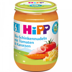 Bio Hipp Menüs Schinkennudeln mit Tomaten und...