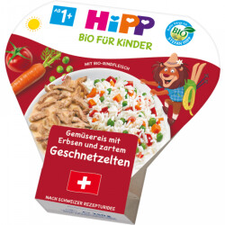 Bio Hipp Kinder-Teller Gemüsereis Erbsen und...
