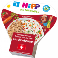 Bio Hipp Kinder-Teller Gemüsereis Erbsen und...