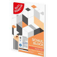 Gut &amp; G&uuml;nstig Schulblock kariert 50Bl&auml;tter