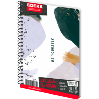 EDEKA zuhause Collegeblock A5, kariert 80 Blatt