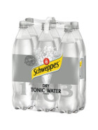 Schweppes Dry Tonic Water 6 x 1,25 l Flasche