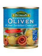 Feinkost Dittmann Oliven grün mit Sardellencremefüllung 200 g