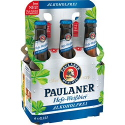 Paulaner Hefe-Wei&szlig;bier Alkoholfrei 6x0,33l Tr&auml;ger