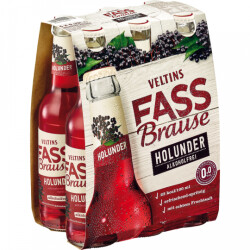 VELTINS Fassbrause Holunder 6x0,33l Träger
