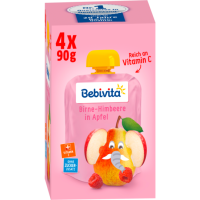 Bebivita Birne & Himbeere & Apfel 4x90g