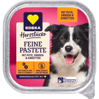 EDEKA Herzhafte Bissen mit Pute,Erbsen und Karotten 300g