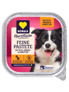 EDEKA Herzhafte Bissen mit Pute,Erbsen und Karotten 300g
