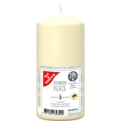 Gut & Günstig Stumpenkerze creme 100/50mm