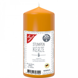 Gut & Günstig Stumpenkerze orange 120x60mm